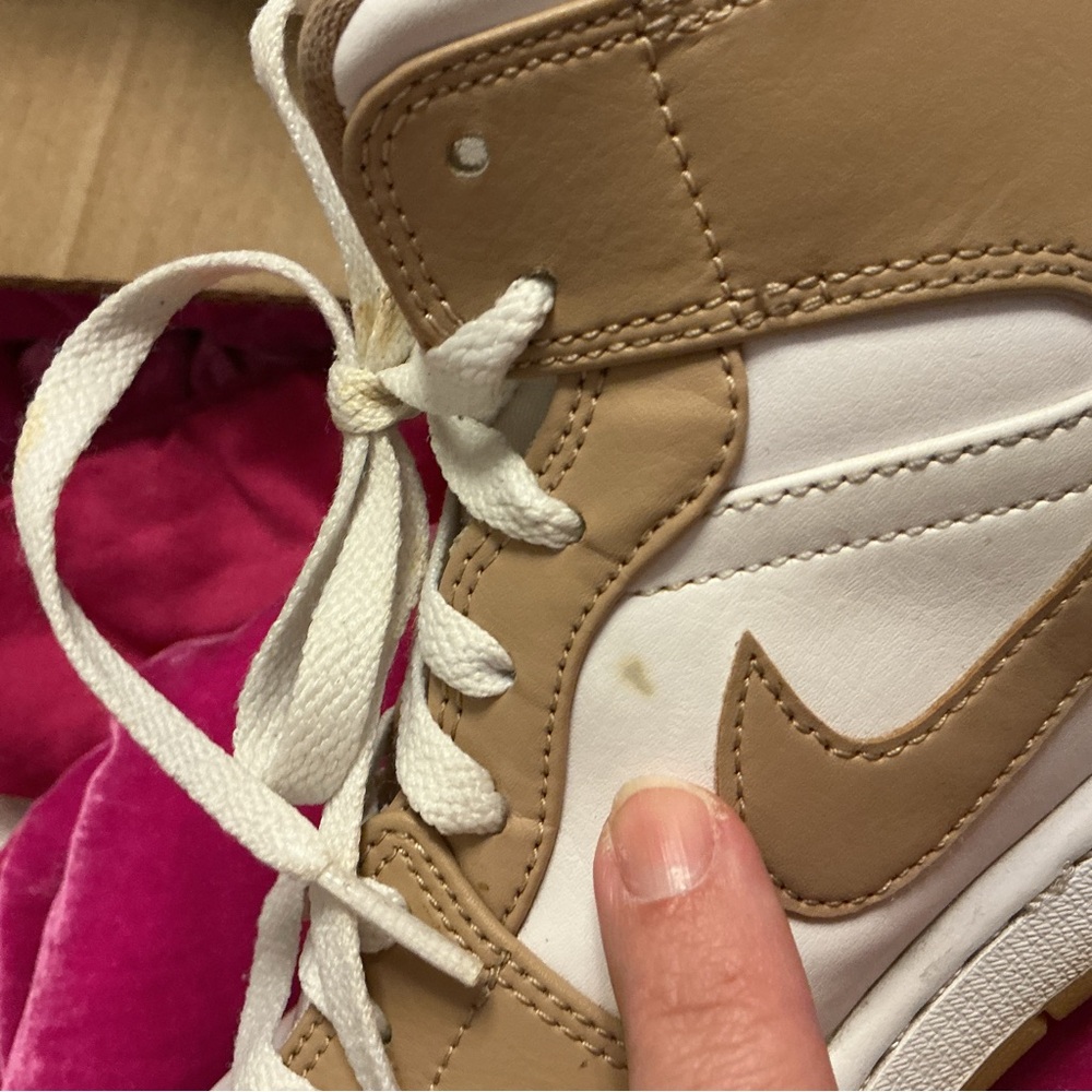 Nike Air Jordan Mid Sneakers - White and Brown - Picture 9 of 9